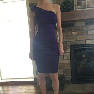 Purple tight dress